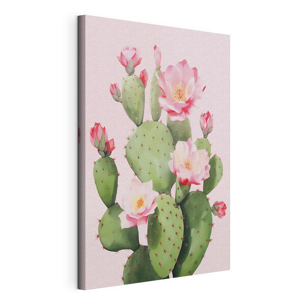 Cactus con flores rosas Cuadros Cactus con flores rosas