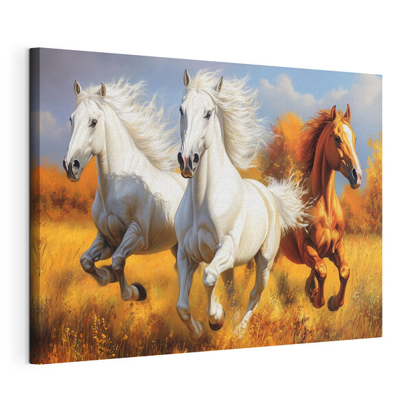 Cuadros Un grupo de caballos corriendo por un campo (SKU: s42335) Cuadros Cuadros Un grupo de caballos corriendo por un campo (SKU: s42335)