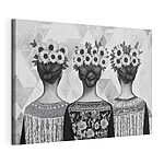 Cuadros Grupo de mujeres con flores en el pelo