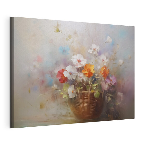 Cuadro de flores en una cesta Cuadros Cuadro de flores en una cesta