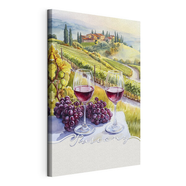 Cuadros Copas de vino y uvas sobre una mesa (SKU: s42439) Cuadros Cuadros Copas de vino y uvas sobre una mesa (SKU: s42439)