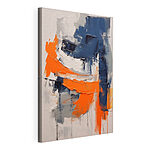 Cuadros Cuadro pintado con pintura azul y naranja