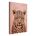 Cuadros Majestuoso leopardo en tonos suaves