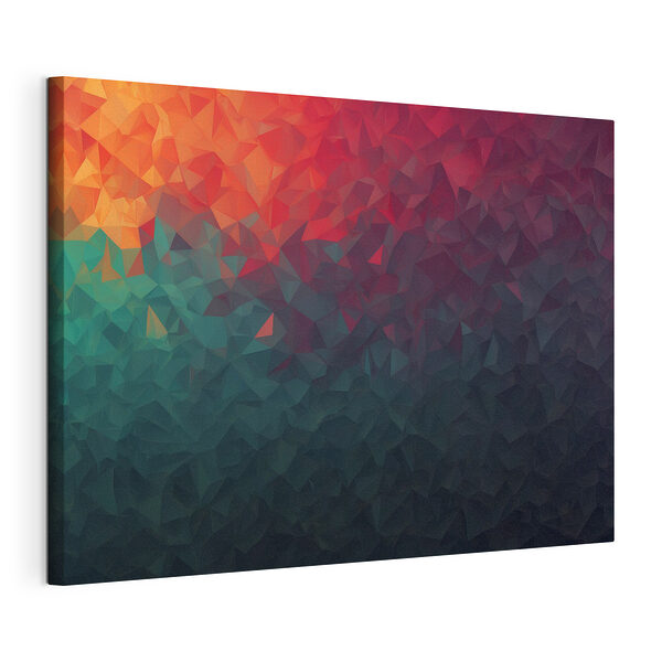 Diseño de triángulos de colores con luz Cuadros Diseño de triángulos de colores con luz