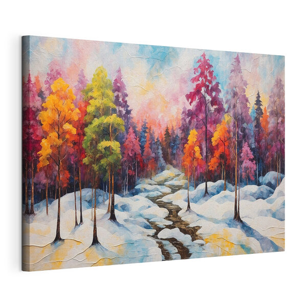 Cuadro de un bosque nevado Cuadros Cuadro de un bosque nevado