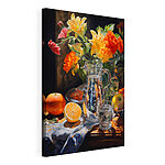 Cuadros Naturaleza muerta con flores y fruta
