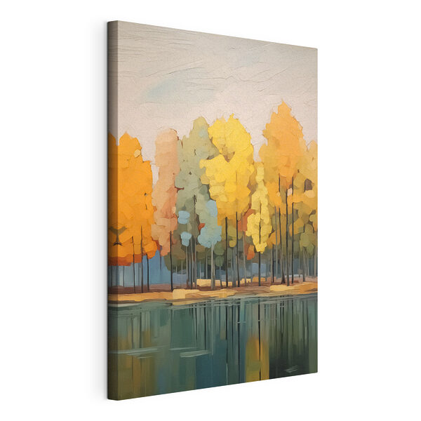 Cuadros Pintura de árboles realizada con agua