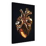Cuadros Elegante escultura de un corazón sobre un fondo oscuro
