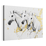 Cuadros Grupo de caballos blancos corriendo