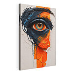 Cuadros Cuadro de un ojo con pintura encima
