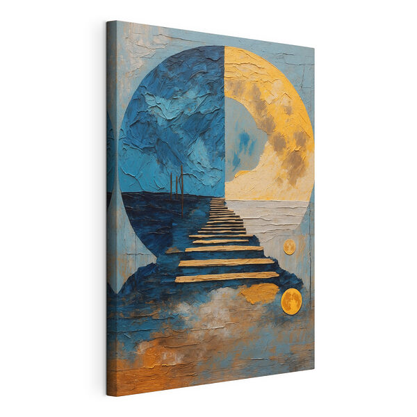 Cuadros Cuadro de una escalera hacia la luna