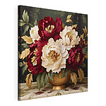 Cuadros Jarrón con flores sobre una mesa