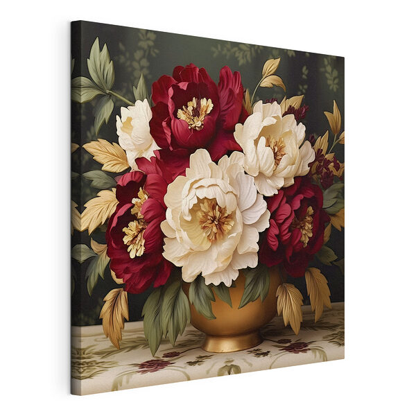 Cuadros Jarrón con flores sobre una mesa