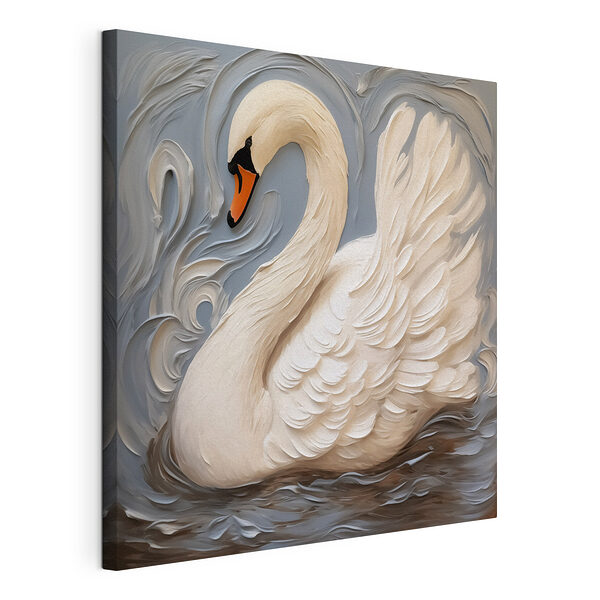 Cuadros Cisne blanco con pico negro