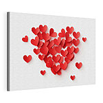 Cuadros Corazones de papel rojos con forma de corazón