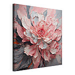 Cuadros Flor rosa y gris