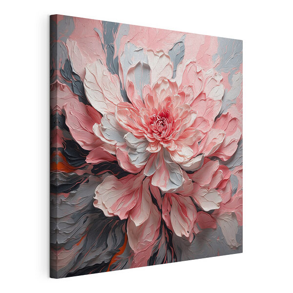 Flor rosa y gris Cuadros Flor rosa y gris