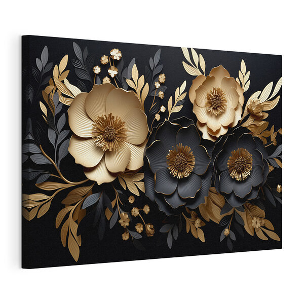 Elegante arreglo floral sobre fondo oscuro Cuadros Elegante arreglo floral sobre fondo oscuro