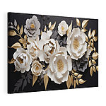 Cuadros Elegante arreglo floral sobre fondo oscuro