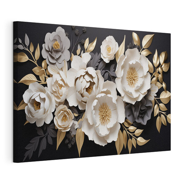 Elegante arreglo floral sobre fondo oscuro Cuadros Elegante arreglo floral sobre fondo oscuro