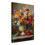 Cuadros Jarrón con flores de colores