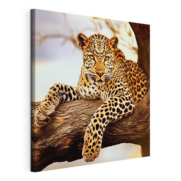 Cuadros Un leopardo tumbado en la rama de un árbol (SKU: s42984) Cuadros Cuadros Un leopardo tumbado en la rama de un árbol (SKU: s42984)