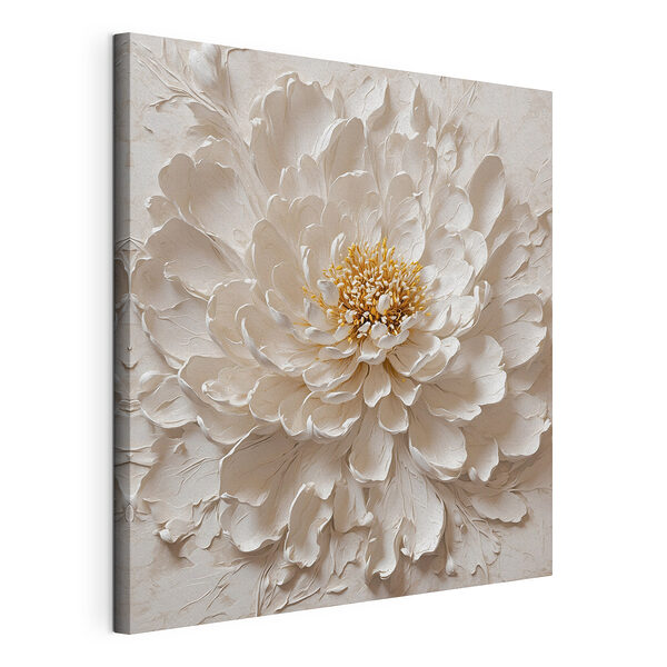 Cuadros Impresionante arte floral en blanco