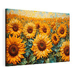 Cuadros Cuadro de girasoles en un campo