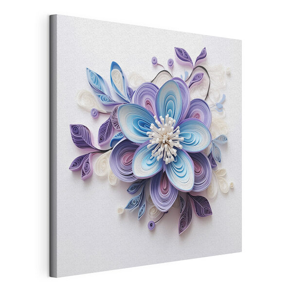 Flor de papel hecha con tiras de papel Cuadros Flor de papel hecha con tiras de papel