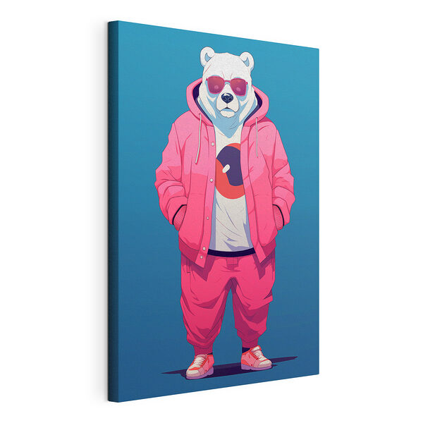 Persona que lleva una sudadera con capucha rosa y una chaqueta rosa Cuadros Persona que lleva una sudadera con capucha rosa y una chaqueta rosa