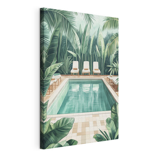 Cuadros Piscina rodeada de plantas