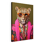Cuadros Un leopardo con traje y gafas de sol