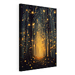Cuadros Sendero a través de un bosque con muchos árboles iluminados