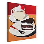 Cuadros Un trozo de tarta y una taza de café