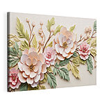 Cuadros Flores y hojas de papel