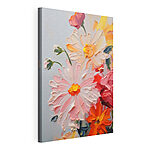 Cuadros Pintura de flores sobre una superficie blanca