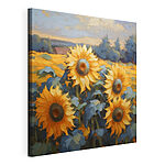 Cuadros Cuadro de girasoles en un campo