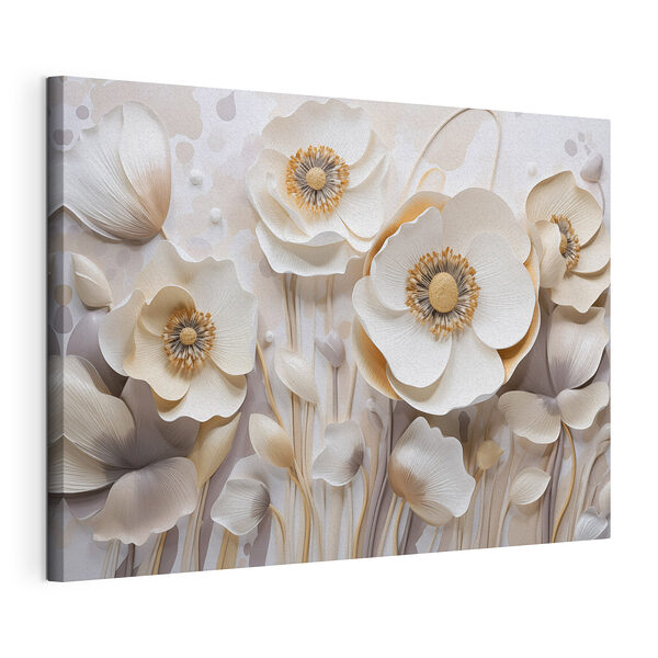 Arte del arreglo floral con delicadas flores de papel Cuadros Arte del arreglo floral con delicadas flores de papel
