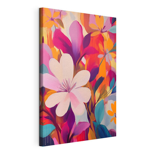 Cuadros Pintura de flores y hojas
