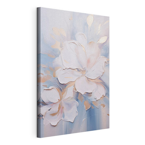 Cuadros Pintura de flores sobre una superficie blanca