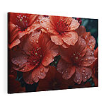 Cuadros Ramo de flores rojas con gotas de agua