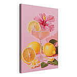 Cuadros Vaso con una bebida y limones