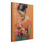 Cuadros Mujer con flores en la mano