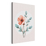 Cuadros Flor con hojas en un tallo