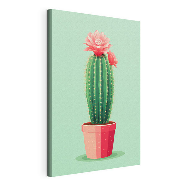 Cactus con una flor en su interior Cuadros Cactus con una flor en su interior