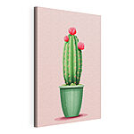 Cuadros Cactus con flores en una maceta