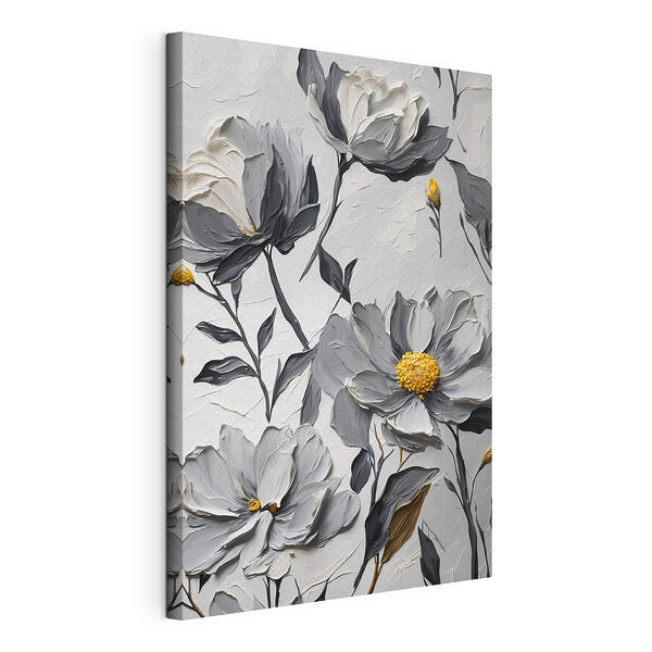 Pintura de flores sobre una superficie blanca Cuadros Pintura de flores sobre una superficie blanca