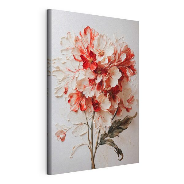 Cuadros Pintura de flores sobre una superficie blanca