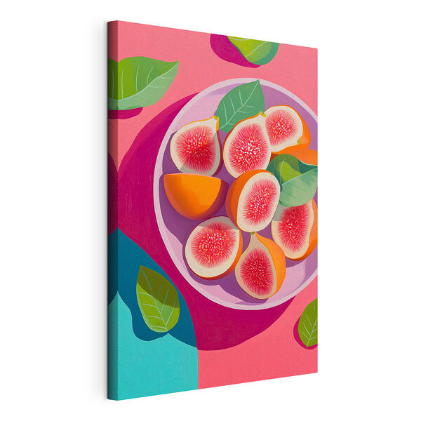 Cuenco de fruta con hojas Cuadros Cuenco de fruta con hojas
