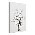 Cuadros Dibujo en blanco y negro de un árbol
